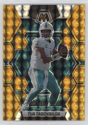 2023 Panini Mosaic Gold Mosaic Prizm 5/10 Tua Tagovailoa #143 0q21