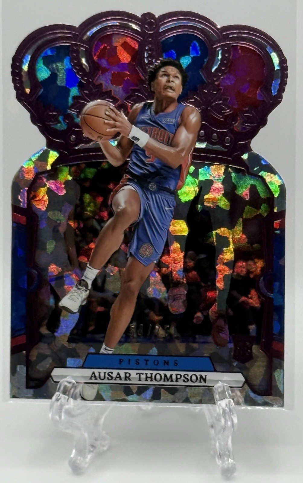 Ausar Thompson 2023-24 Panini Crown Royale Pink Crystals Rookie RC /75! Pistons