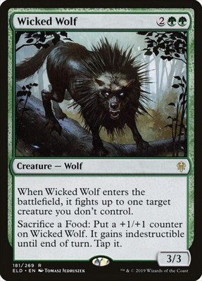 Böser Wolf (Thron von Eldraine 181) - Seltene Magic: The Gathering Karte