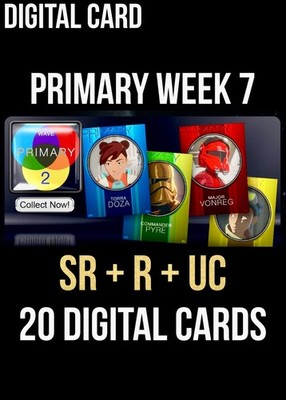 PRIMARY Week 7 SR Orange Purple Yellow Red Blue 20 Card Topps Star Wars Trader