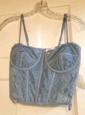 NEW Altar  d State Intimates Lt Blue Lace Bralette Corset Top Size XS NWT 49.95