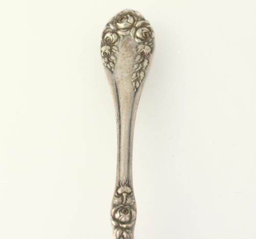 Porträt Mädchen Souvenir Löffel - Sterlingsilber Vintage Sammler Blumendesign - Bild 3 von 8