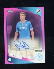 2025 Topps Chrome UEFA UCC Rasmus Hojlund Auto Pink 166/250