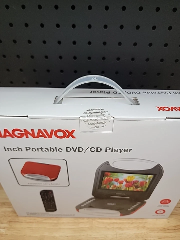 Reproductor de CD de DVD portátil Magnavox MTFT750-RD y pulgadas nuevo en caja rojo Foto 4 de 4