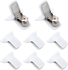 8pcs Duvet Clips for Comforter Inside, Strong Hold Padded Comforter Clips White