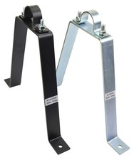 Pipe To Wall Bracket 300mm For Suspending 48-50mm Lighting Tube - Zinc or Black