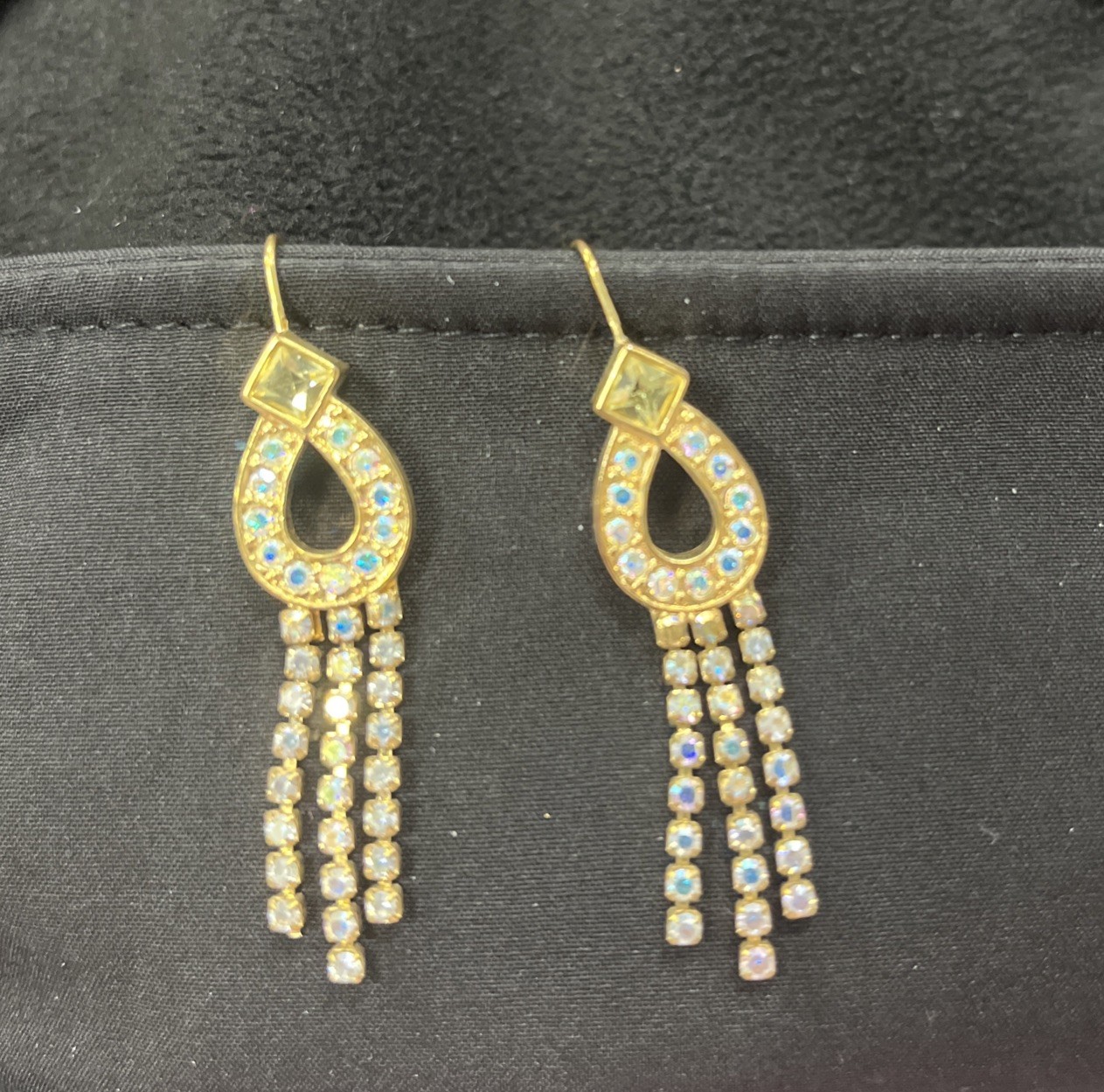 Givenchy Dangle Rhinestone Earrings - image 1