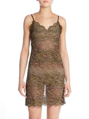 Natori Kemenate Spitzenhemdchen Farbe: Schwarz/Gold Größe: M 00009 - 20