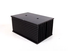 Aluminum Heat Sink 7.25" x 4.75" x 3.56", Black, Medium-Sized 3.85 lbs