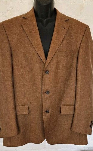 Nordstroms & Loro Piana, Camel-Linen-Silk Mens Sz 45 LT , 3 Button Bronze Blazer
