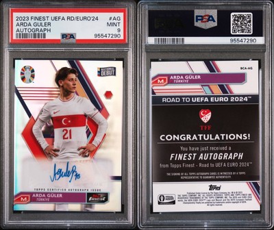 2023 Topps Finest UEFA EURO BCA-AG Arda Guler AUTO ROOKIE NATIONAL 