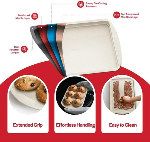 Bakken Swiss - Bakeware Set – 6 Piece – Stackable, Deluxe, Non-Stick Baking Pans - Picture 5 of 12