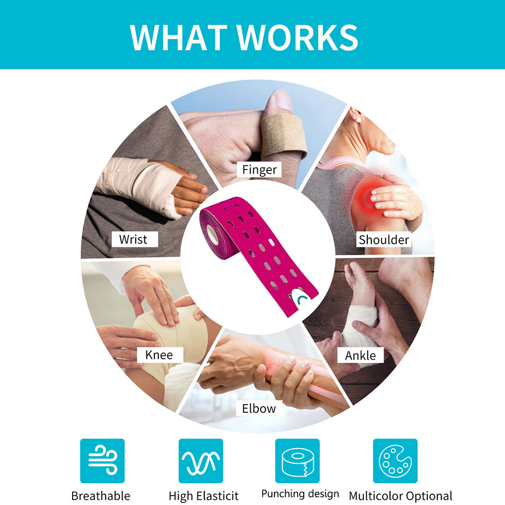 Kinematic Tape Protector Sports Muscle Bandage Sports Accessories (Pink