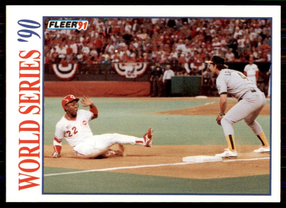 1991 Fleer World Series Billy Hatcher Cincinnati Reds #2 MLB Baseball