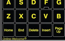 Glowing Reflective Fluorescent English US Letters Keyboard Sticker New