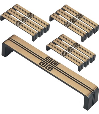 Metall Schublade Zugstange 5'' Loch Mitte, klassische Schrank Hardware 10er Pack