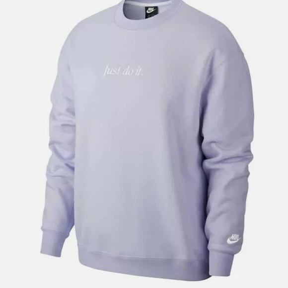 Lavender Flower Embroidered Sweatshirt Crewneck White -  in