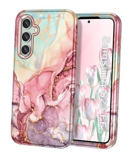 Compatible with Samsung Galaxy S23 Samsung Galaxy S23 FE, 6.4 inch A-Rose Gold