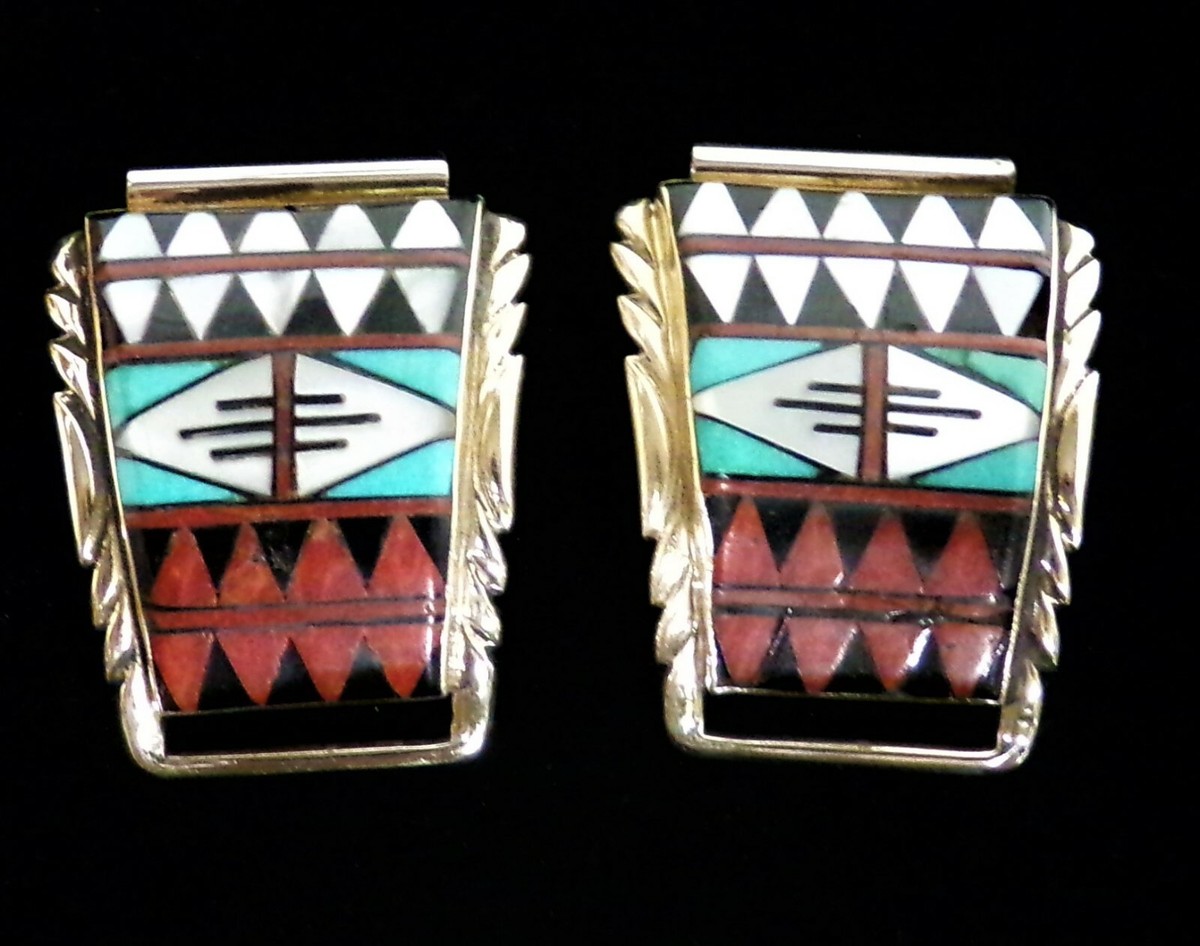 14k Solid Y Gold Inlay Turquoise Coral MOP Onyx Watch Band  display picture 2
