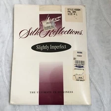 NEW Vtg 1990s Hanes Silk Reflections Pantyhose Sz M L Style A36BM PRL 895 White