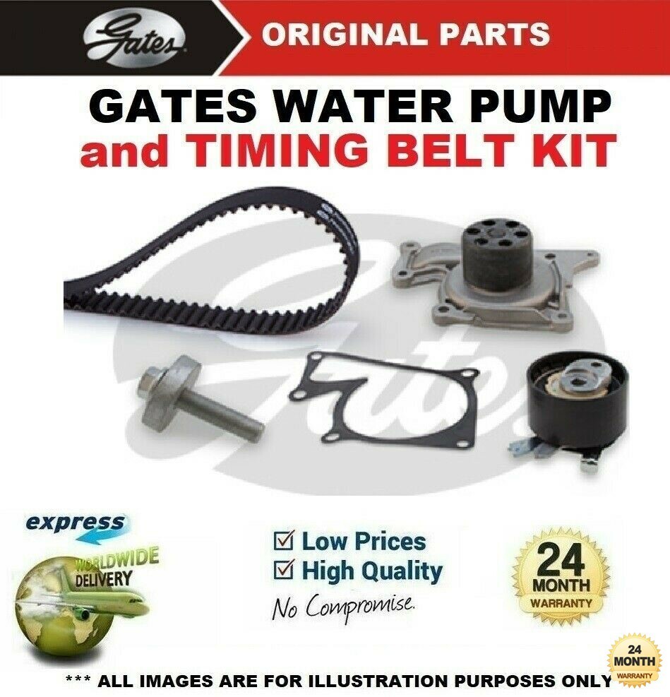 GATES WATER PUMP & TIMING BELT KIT for RENAULT KADJAR 1.5dCi 110 2015