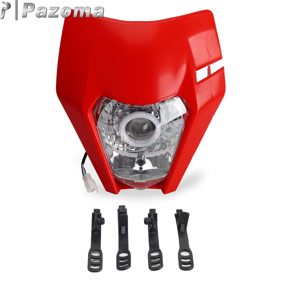 Carenado de faros LED de enduro Emark E8 para Honda CRF250F CRF450R/X CRF250R XR400 Foto 3 de 4