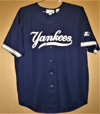 NEW YORK YANKEES BERNIE WILLIAMS NAVY BUTTON-DOWN JERSEY | eBay