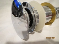 FAUCETURE Umbrella Push Pop-Up Drain without Overflow Hole for Vessel Sink