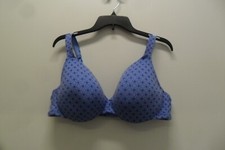 NWOT Comfort Choice Underwire Back Hook Blue Print Bra Size 44B