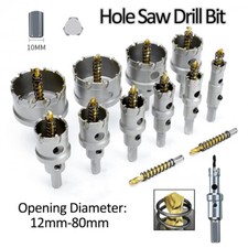 12-80mm Hole Saw Drill Bit Carbide Tip Cutter Alloy -Sheet Metal Stainless Steel