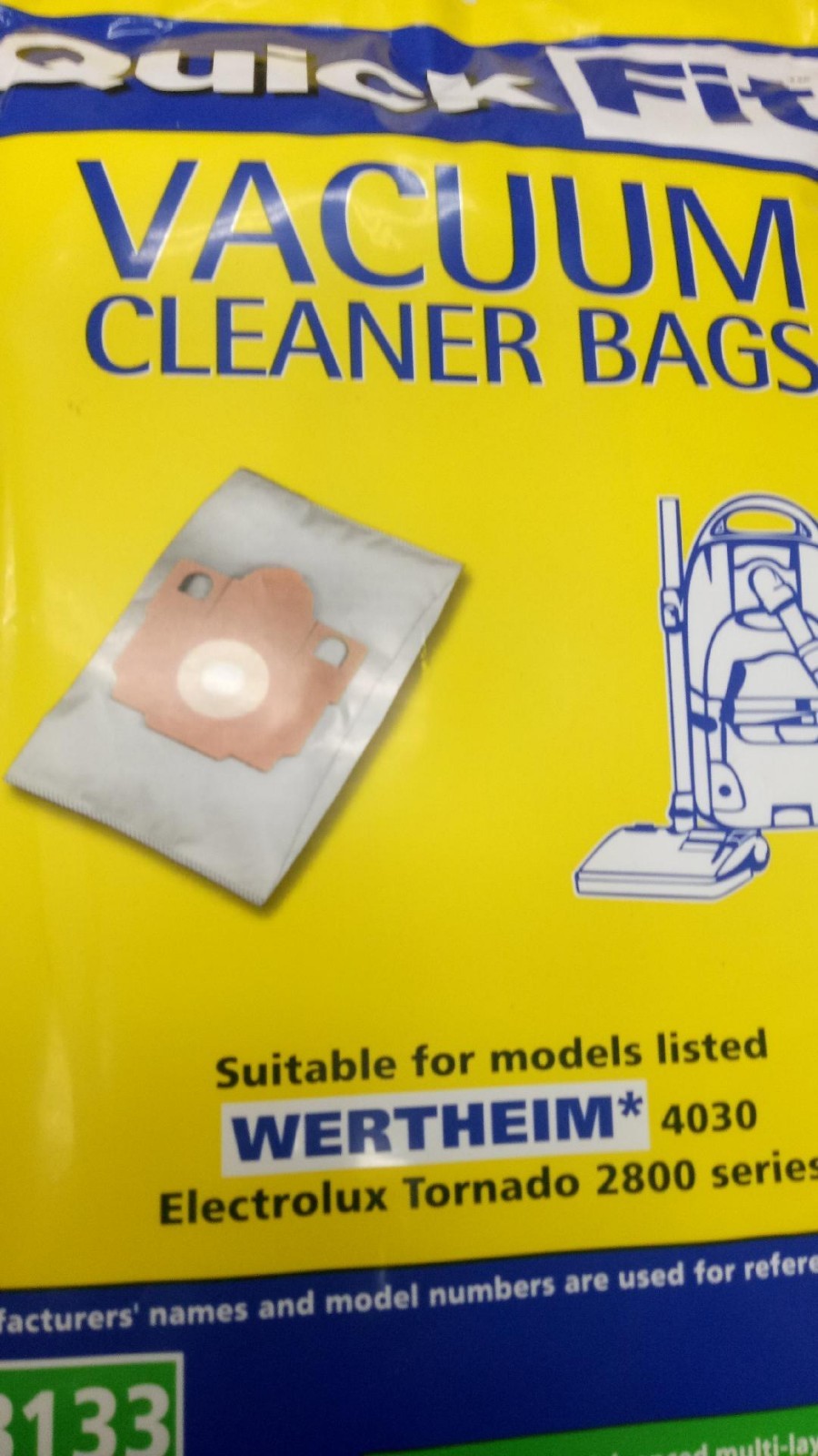 5 SYNTHETIC VACUUM CLEANER BAGS WERTHEIM 4030 SUPER SYSTEM 1600 W4030