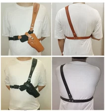 Adjustable Tactical Concealed Shoulder Holster Leather Underarm Gun Holst