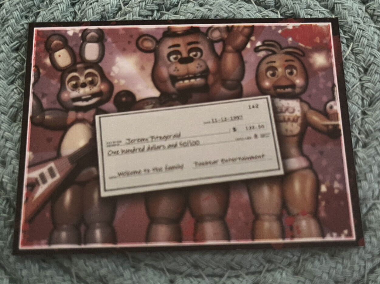 So, if we were to look at FNAF 1's paycheck, and if Freddy