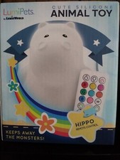 LumiPets by LumieWorld Nightlight Cute Silicone Animal Toy Hippo