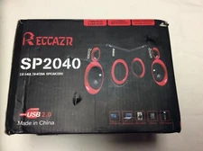 Reccazr multi - media speakers, new in box but needs repair see additional-T1450