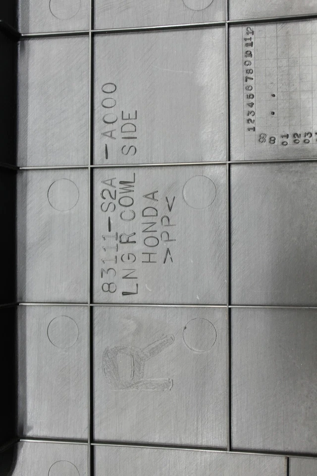 Honda S2000 2000-2005 pasajero derecho panel de retroceso 83111-S2A-A000 #44 Foto 4 de 4