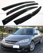 MUG STYLE JDM SMOKE WINDOW VISOR RAIN SHADE FOR 2001-2005 ES1 ES2 HONDA CIVIC 4D