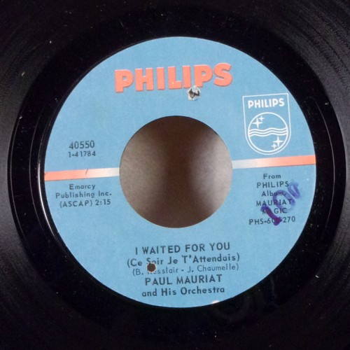 Paul Mauriat San Francisco (tragen Sie einige Blumen im Haar) 7" 45