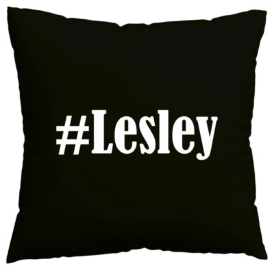 Kissenbezug #Lesley I love Lesley Schwarz 157501