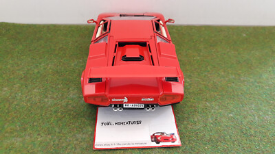 Burago 1/18 Lamborghini Countach 1988 Rouge - Voiture Miniature Collection Sans Boîte