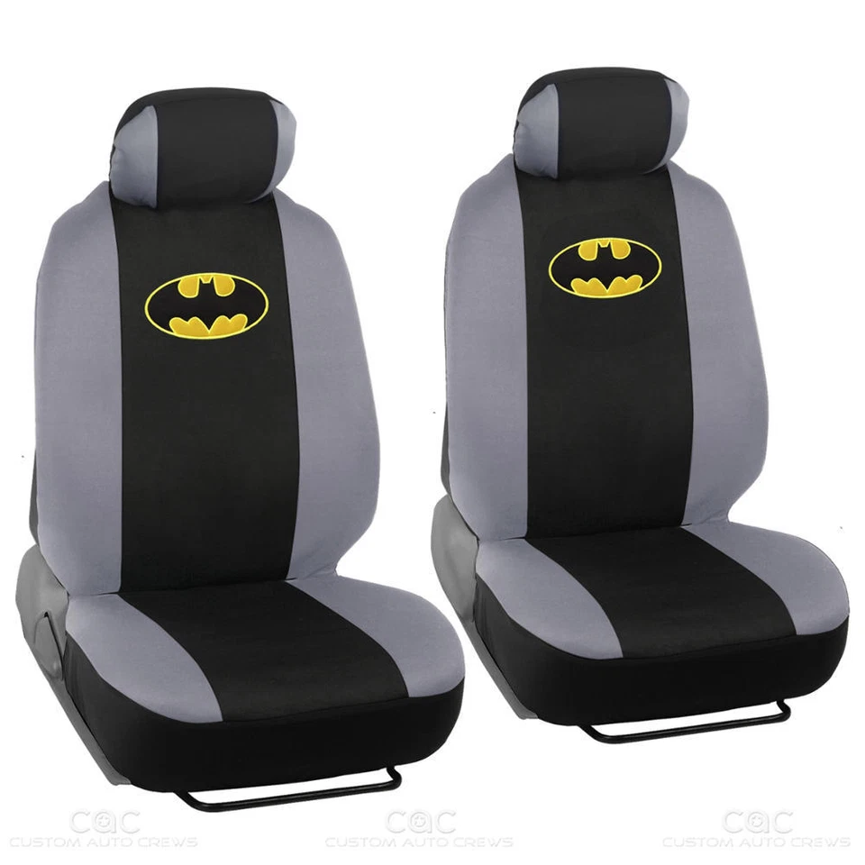 Officially Licensed Batman Full Set Seat Cover Floor Mat W. Car Accessory - Image 2 of 4