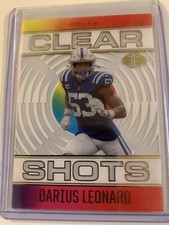 🔥🔥2021 Illusions DARIUS LEONARD Clear Shots Acetate #CS-5 Indianapolis Colts