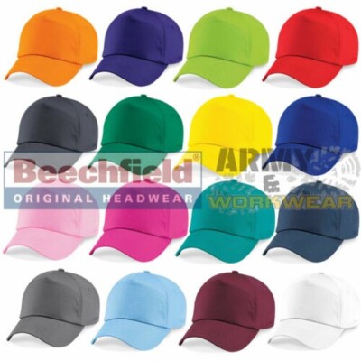 Kids Original 5 Panel Cap BEECHFIELD Junior Plain Curved Brim