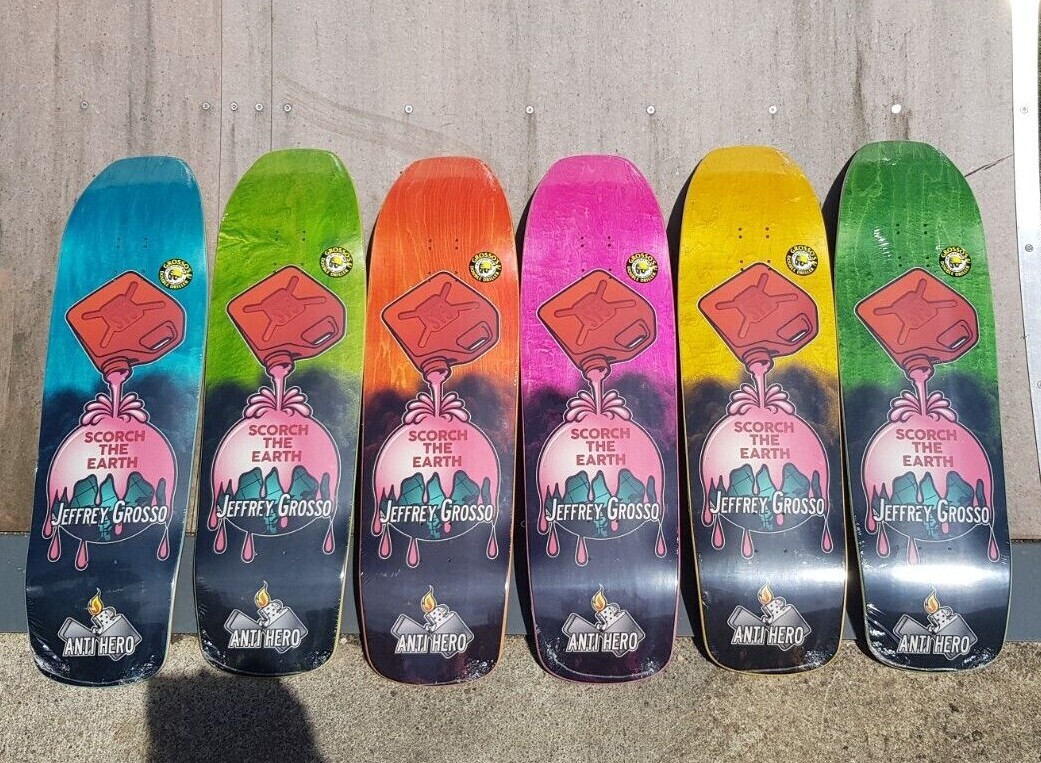 ANTI HERO- Jeff Grosso - Scorch The Earth - Skateboard Deck