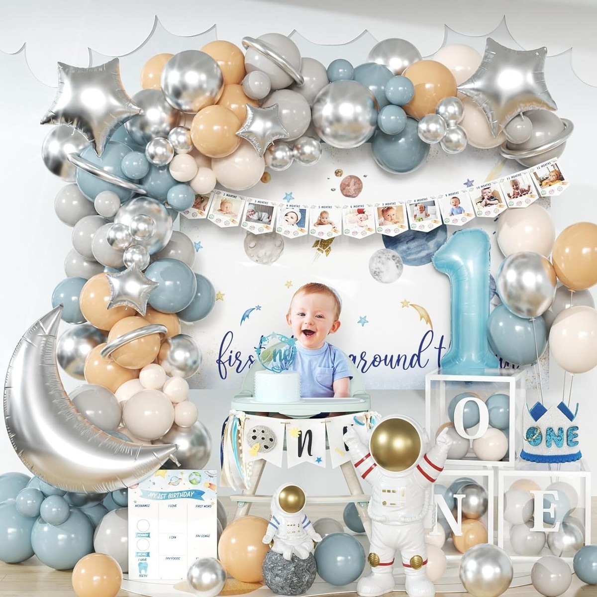 First Trip around the Sun 1St First Birthday Party Decorations 