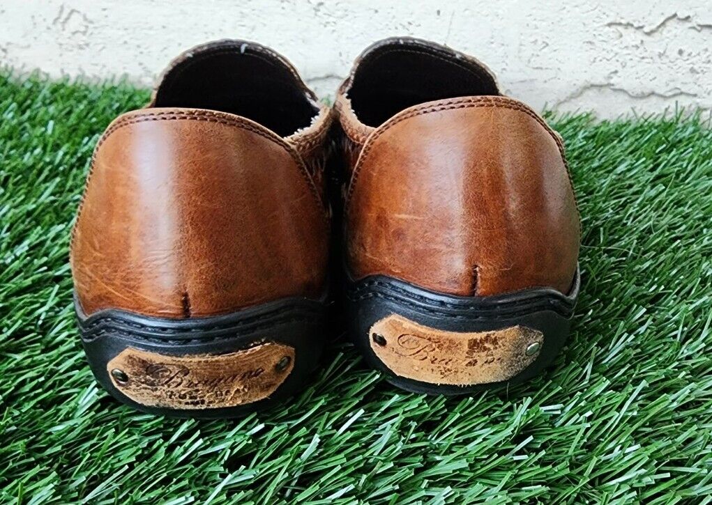 Cole Haan Bragano Italy Brown Woven Leather Loafers Slip-On Cole Haan Bragano Italy Brown Woven Leather Loafers Slip-On