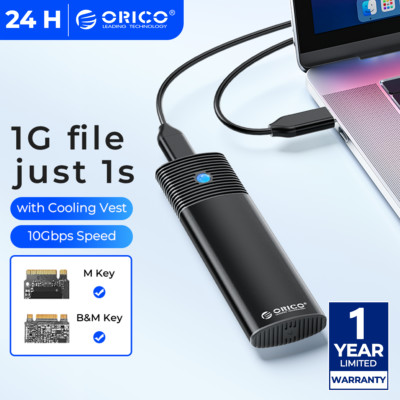 ORICO M.2 NVMe SSD Enclosure 10Gbps USB C Adapter 2230/2242/2260/2280 PCIe