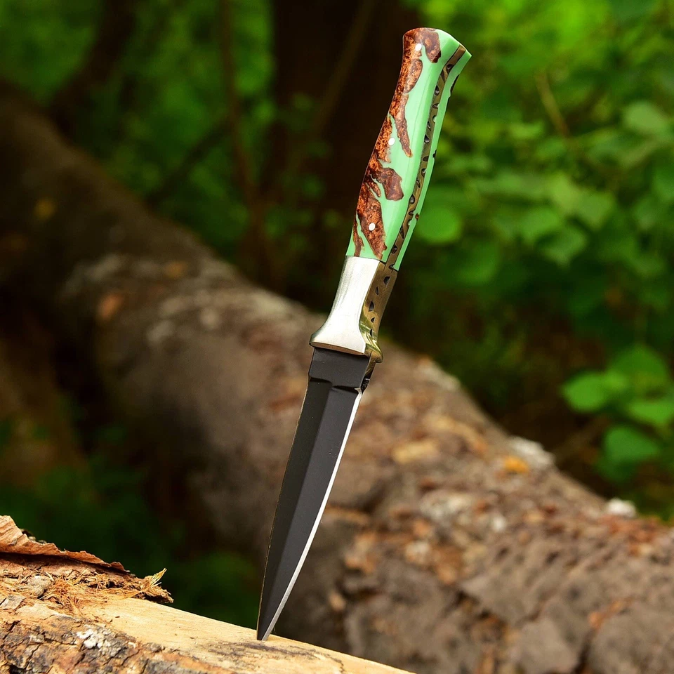 DAGA DE CAZA JAPONESA DE TITANIO HECHA A MANO ÚNICA POTENCIA DE CORTE SUPERIOR Foto 2 de 4