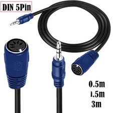 DIN 5Pin Female to 3.5mm Male SmartPhone AUX Headphone Stereo Adapter Jack Cable