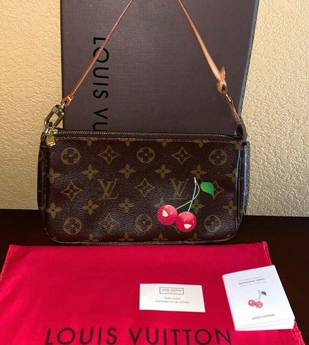 Louis Vuitton x Takashi Murakami 2005 Sac Plat Tote Bag Monogram Cerises  Cherry